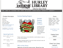 Tablet Screenshot of hurleylibrary.org